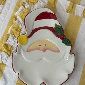 Festive Santa Claus Ceramic Plate